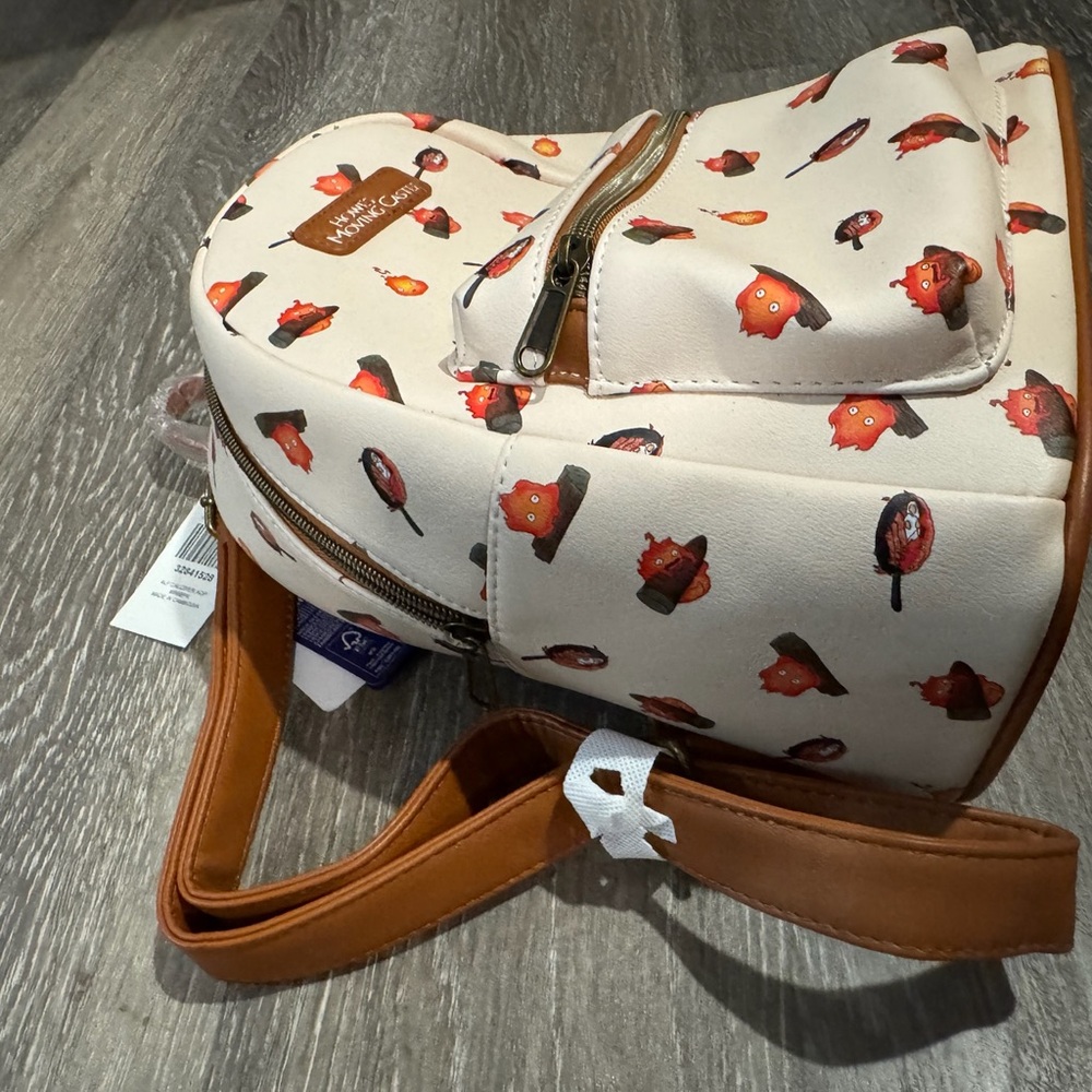 NWT Loungefly Studio Ghibli Howl's Moving Castle Calcifer Mini Backpack OOP - Picture 4 of 12
